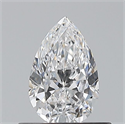 Natural Diamond 0.50 Carats, Pear with  Cut, D Color, VS1 Clarity and Certified by GIA