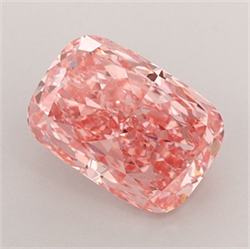 Picture of Lab Grown Diamond 2.35 Carats, Cushion with  Cut, Fancy Vivid Pink Color, VS1 Clarity and Certified by IGI