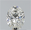 Natural Diamond 0.60 Carats, Oval with  Cut, H Color, VS1 Clarity and Certified by GIA