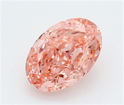 Picture of Lab Grown Diamond 2.02 Carats, Oval with  Cut, Fancy Vivid Pink Color, VVS2 Clarity and Certified by IGI