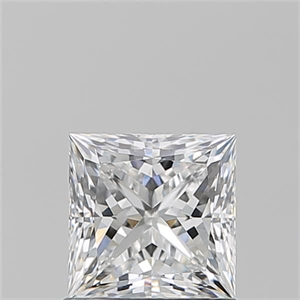 Picture of Natural Diamond 1.02 Carats, Princess with  Cut, E Color, VS1 Clarity and Certified by GIA