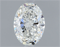 Natural Diamond 0.50 Carats, Oval with  Cut, G Color, SI2 Clarity and Certified by GIA