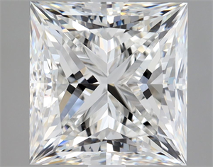 Picture of Natural Diamond 2.92 Carats, Princess with  Cut, F Color, VS1 Clarity and Certified by GIA