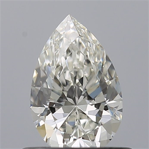 Picture of Natural Diamond 0.50 Carats, Pear with  Cut, G Color, IF Clarity and Certified by IGI