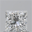 Natural Diamond 0.71 Carats, Princess with  Cut, H Color, VVS1 Clarity and Certified by GIA