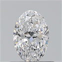 Natural Diamond 0.54 Carats, Oval with  Cut, D Color, VS2 Clarity and Certified by GIA