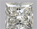 Natural Diamond 0.91 Carats, Princess with  Cut, K Color, VS1 Clarity and Certified by GIA