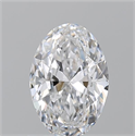 Natural Diamond 1.01 Carats, Oval with  Cut, D Color, VS2 Clarity and Certified by GIA