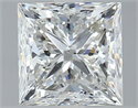 Natural Diamond 1.80 Carats, Princess with  Cut, G Color, VS2 Clarity and Certified by GIA