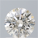 Natural Diamond 0.73 Carats, Round with Excellent Cut, I Color, VVS2 Clarity and Certified by IGI