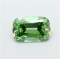 Picture of Lab Grown Diamond 2.00 Carats, Cushion with  Cut, Fancy Vivid Green Color, VS2 Clarity and Certified by IGI