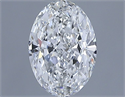 Natural Diamond 1.00 Carats, Oval with  Cut, F Color, SI1 Clarity and Certified by GIA
