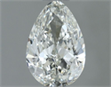 Natural Diamond 0.50 Carats, Pear with  Cut, J Color, VVS1 Clarity and Certified by GIA