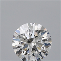 Natural Diamond 0.43 Carats, Round with Excellent Cut, D Color, VVS2 Clarity and Certified by IGI