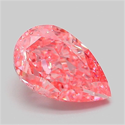 Picture of Lab Grown Diamond 2.09 Carats, Pear with  Cut, Fancy Vivid Pink Color, VVS2 Clarity and Certified by IGI
