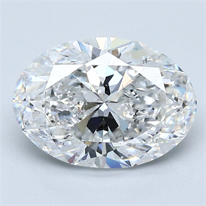 Picture of Natural Diamond 2.51 Carats, Oval with  Cut, E Color, SI2 Clarity and Certified by GIA