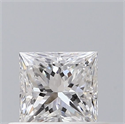 Natural Diamond 0.42 Carats, Princess with  Cut, D Color, SI1 Clarity and Certified by GIA