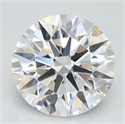 Lab Grown Diamond 3.11 Carats, Round with Ideal Cut, D Color, VVS1 Clarity and Certified by IGI