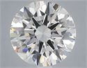 Lab Grown Diamond 3.09 Carats, Round with Ideal Cut, E Color, VVS2 Clarity and Certified by IGI