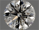 Natural Diamond 0.91 Carats, Round with Excellent Cut, H Color, VS2 Clarity and Certified by IGI