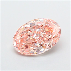 Picture of Lab Grown Diamond 1.79 Carats, Oval with  Cut, Fancy Vivid Pink Color, VVS2 Clarity and Certified by IGI