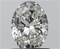 Natural Diamond 0.70 Carats, Oval with  Cut, G Color, SI1 Clarity and Certified by IGI