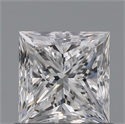 Natural Diamond 0.72 Carats, Princess with  Cut, D Color, VVS2 Clarity and Certified by GIA