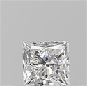 Natural Diamond 0.50 Carats, Princess with  Cut, F Color, VVS1 Clarity and Certified by GIA