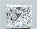Natural Diamond 1.00 Carats, Princess with  Cut, F Color, SI2 Clarity and Certified by GIA