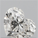 Natural Diamond 0.50 Carats, Heart with  Cut, H Color, VVS1 Clarity and Certified by IGI