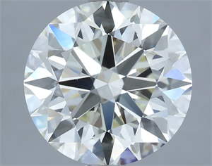 Picture of Natural Diamond 3.40 Carats, Round with Excellent Cut, J Color, VS1 Clarity and Certified by IGI