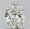 Natural Diamond 1.20 Carats, Oval with  Cut, I Color, SI1 Clarity and Certified by GIA