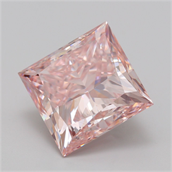Picture of Lab Grown Diamond 10.04 Carats, Princess with  Cut, Fancy Pink Color, VS1 Clarity and Certified by IGI
