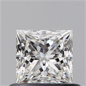 Natural Diamond 0.52 Carats, Princess with  Cut, G Color, VS2 Clarity and Certified by GIA