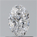 Natural Diamond 0.50 Carats, Oval with  Cut, D Color, VVS1 Clarity and Certified by GIA