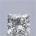 Natural Diamond 0.74 Carats, Princess with  Cut, H Color, IF Clarity and Certified by IGI