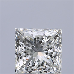 Picture of Natural Diamond 0.74 Carats, Princess with  Cut, H Color, IF Clarity and Certified by IGI
