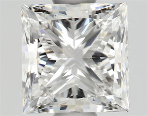 Picture of Natural Diamond 1.01 Carats, Princess with  Cut, E Color, VS1 Clarity and Certified by GIA