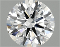 Lab Grown Diamond 1.10 Carats, Round with Ideal Cut, D Color, VVS2 Clarity and Certified by IGI