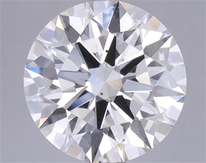 Picture of Lab Grown Diamond 3.80 Carats, Round with Ideal Cut, G Color, VS2 Clarity and Certified by IGI