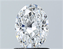 Natural Diamond 1.01 Carats, Oval with  Cut, D Color, VVS2 Clarity and Certified by GIA