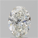 Natural Diamond 2.21 Carats, Oval with  Cut, H Color, VVS1 Clarity and Certified by GIA
