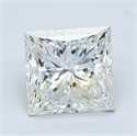 Natural Diamond 3.50 Carats, Princess with  Cut, I Color, VS2 Clarity and Certified by GIA