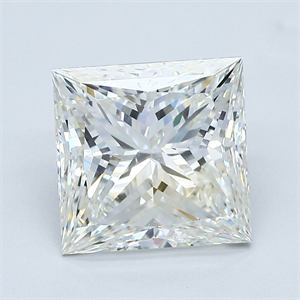 Foto Diamante Natural 3.50 quilates, Princesa , Color I, claridad VS2 y certificado GIA de