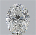 Natural Diamond 1.52 Carats, Oval with  Cut, G Color, SI2 Clarity and Certified by GIA