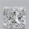 Natural Diamond 1.52 Carats, Princess with  Cut, H Color, VS1 Clarity and Certified by GIA