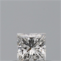 Natural Diamond 0.25 Carats, Princess with  Cut, F Color, VVS1 Clarity and Certified by GIA