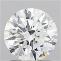 Lab Grown Diamond 1.42 Carats, Round with Ideal Cut, D Color, VVS2 Clarity and Certified by IGI