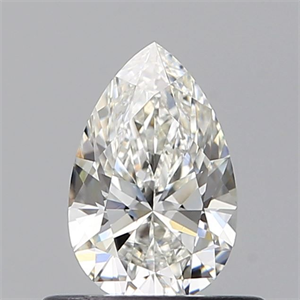 Picture of Natural Diamond 0.52 Carats, Pear with  Cut, H Color, VS1 Clarity and Certified by GIA