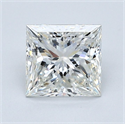 Natural Diamond 1.52 Carats, Princess with  Cut, I Color, VS1 Clarity and Certified by GIA